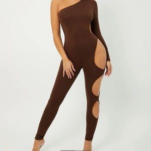 SHEIN One shoulder cut out jumpsuit